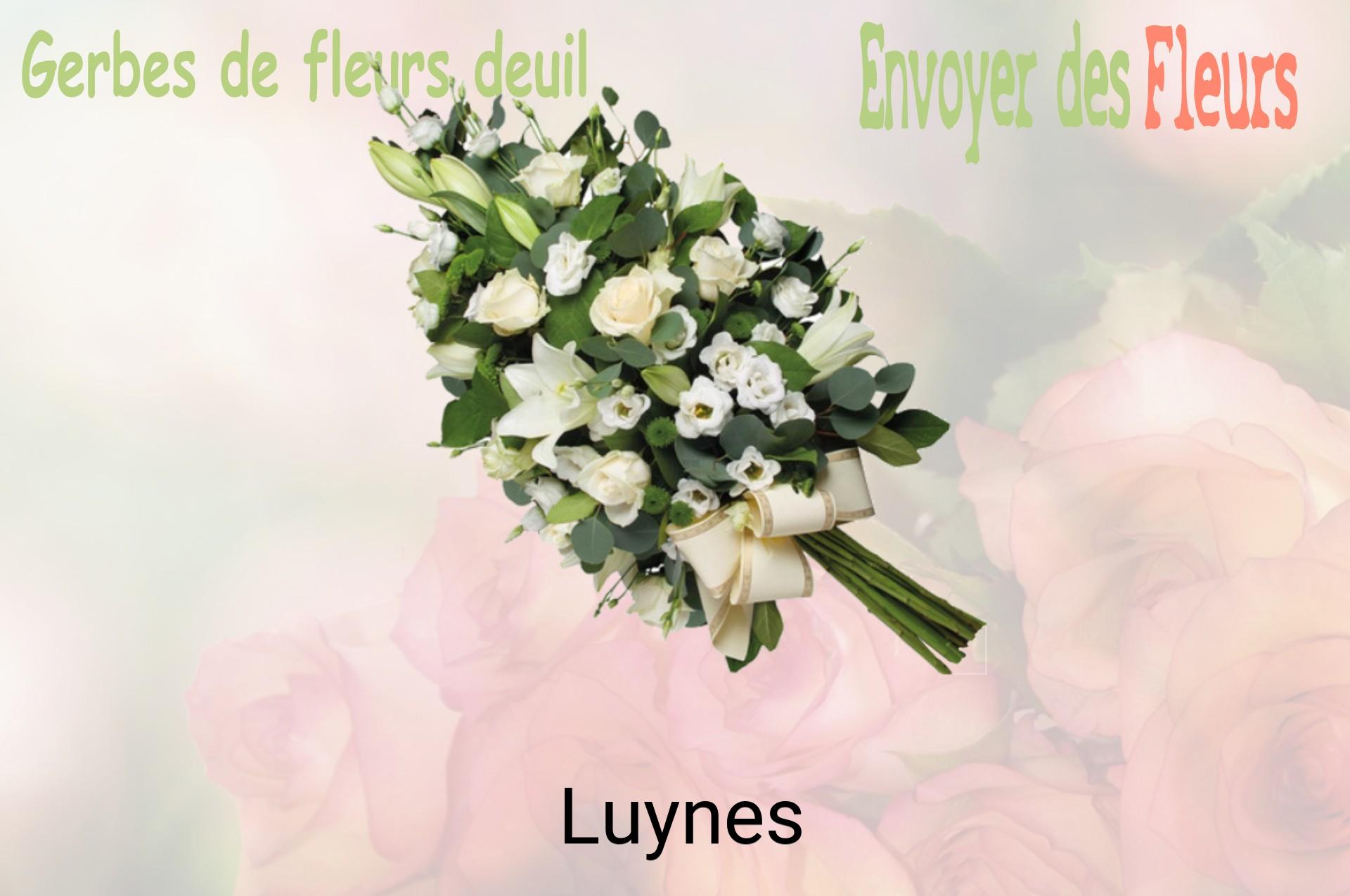 Gerbe de fleurs de deuil livrée à Luynes